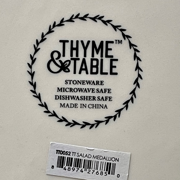 Thyme & Table Blk White Salad Plate - Picture 3 of 3